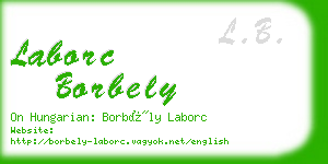 laborc borbely business card